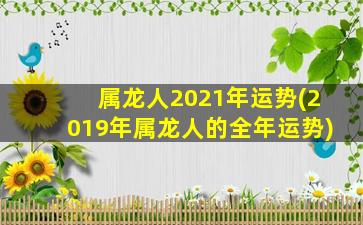 属龙人2021年运势(2019年属