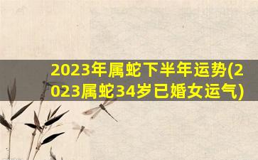 2023年属蛇下半年运势(20