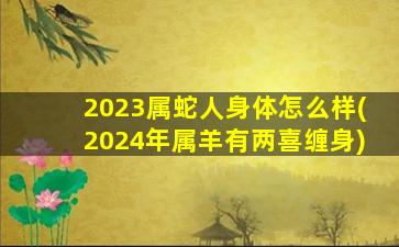 2023属蛇人身体怎么样(