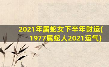 2021年属蛇女下半年财运(1977属蛇人2021运气)