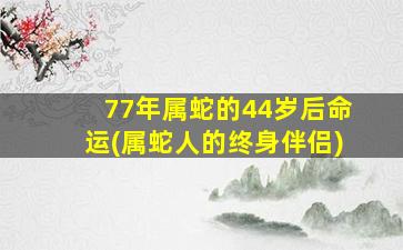 77年属蛇的44岁后命运(属蛇