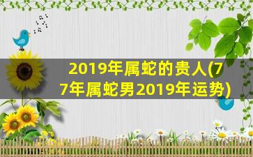 2019年属蛇的贵人(77年属