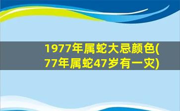 1977年属蛇大忌颜色(77年