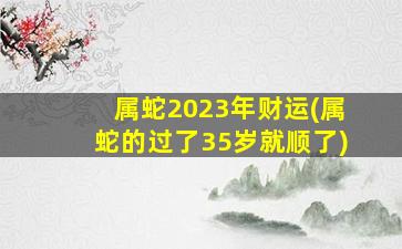 属蛇2023年财运(属蛇的过