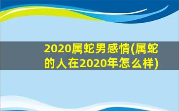 2020属蛇男感情(属蛇的人