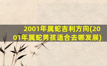 2001年属蛇吉利方向(2001年