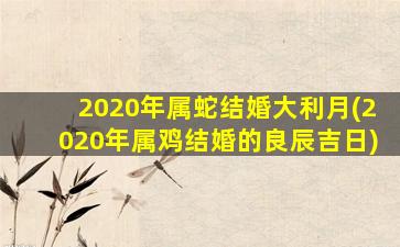 2020年属蛇结婚大利月(2020年属鸡结婚的良辰吉日)