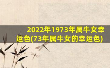 2022年1973年属牛女幸运色