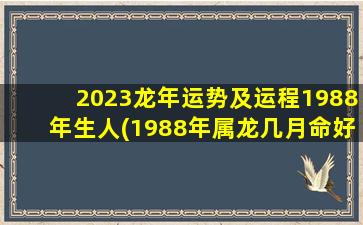 2023龙年运势及运程1988年