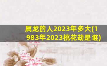 属龙的人2023年多大(1983年