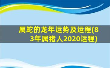 属蛇的龙年运势及运程