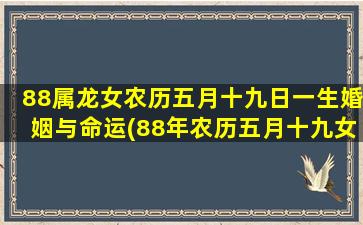 88属龙女农历五月十九日一