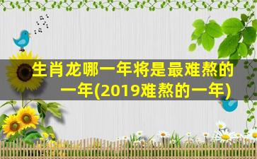 生肖龙哪一年将是最难熬