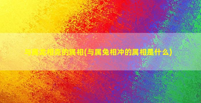 与属龙相克的属相(与属