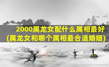 2000属龙女配什么属相最好