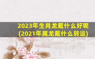 2023年生肖龙戴什么好呢(2021年属龙戴什么转运)