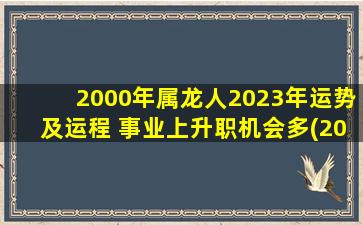 2000年属龙人2023年运势及