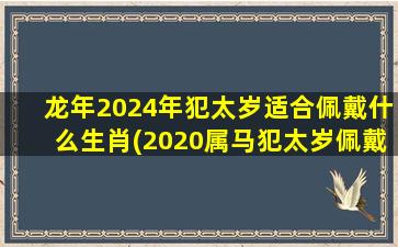 龙年2024年犯太岁适合佩