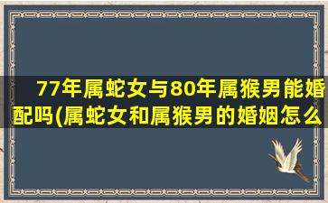 77年属蛇女与80年属猴男能