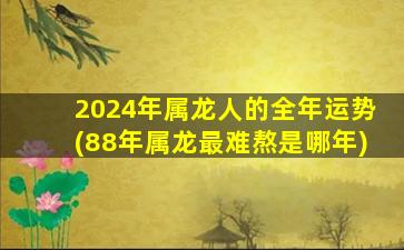 2024年属龙人的全年运势