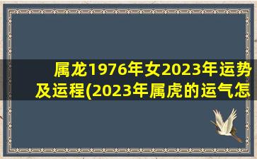 属龙1976年女2023年运势及运