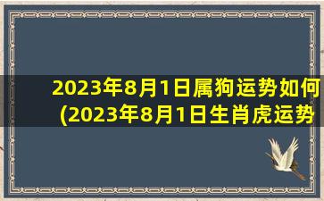 2023年8月1日属狗运势如何