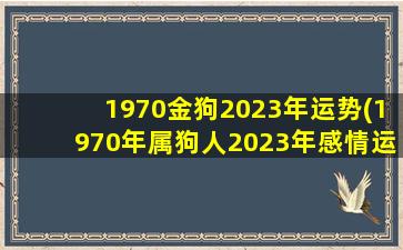 1970金狗2023年运势(1970年属