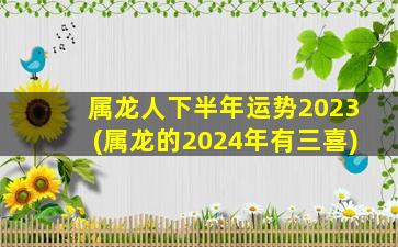 属龙人下半年运势2023(属