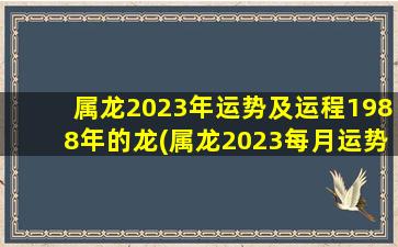 属龙2023年运势及运程1