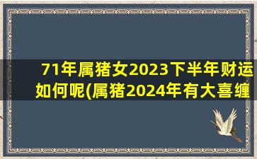 <strong>71年属猪女2023下半年财运</strong>