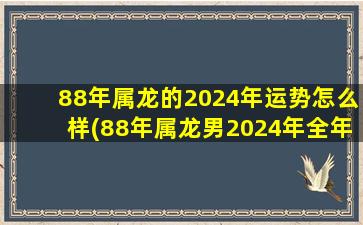 88年属龙的2024年运势怎么