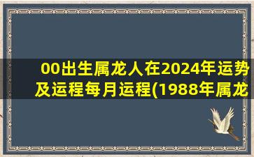 00出生属龙人在2024年运势