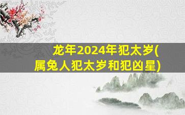 龙年2024年犯太岁(属兔人犯