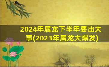 2024年属龙下半年要出大