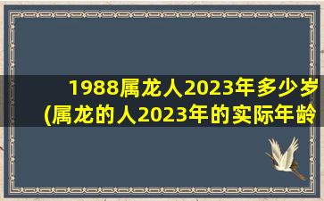 1988属龙人2023年多少岁