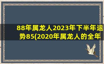 88年属龙人2023年下半年运