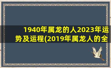 1940年属龙的人2023年运势