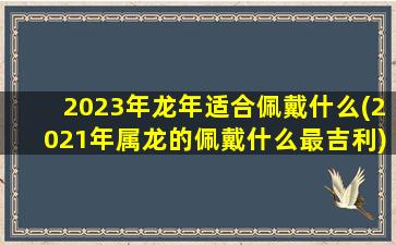 2023年龙年适合佩戴什么