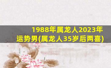 1988年属龙人2023年运势男(属龙人35岁后两喜)