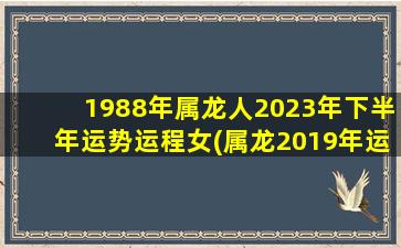 <strong>1988年属龙人2023年下半年运</strong>