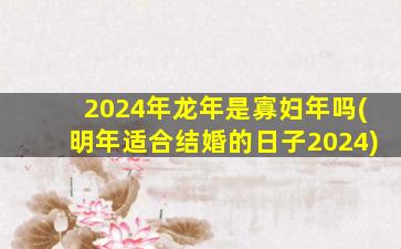 2024年龙年是寡妇年吗(明年