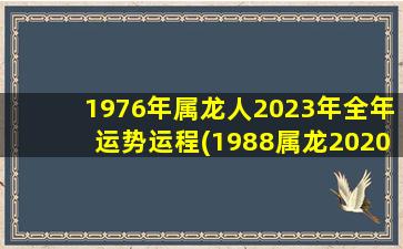 1976年属龙人2023年全年运势运程(1988属龙2020年运势及运程)