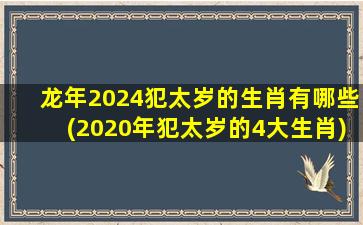 龙年2024犯太岁的生肖有