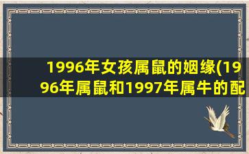 <strong>1996年女孩属鼠的姻缘(</strong>