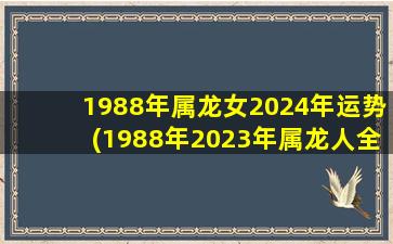 1988年属龙女2024年运势