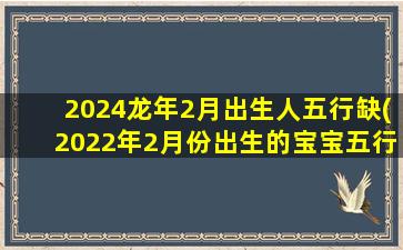 2024龙年2月出生人五行缺