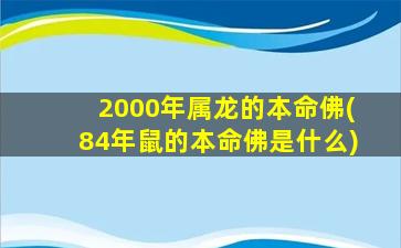 2000年属龙的本命佛(84年