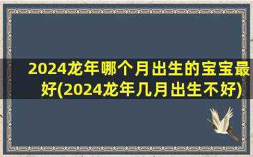 2024龙年哪个月出生的宝