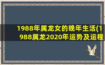 1988年属龙女的晚年生活