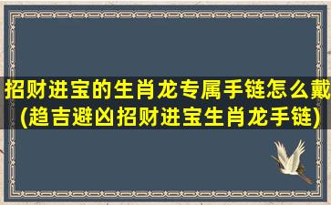 招财进宝的生肖龙专属手链怎么戴(趋吉避凶招财进宝生肖龙手链)